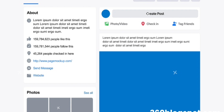 Illustration showing the key differences between a Facebook personal account and a Facebook business page.