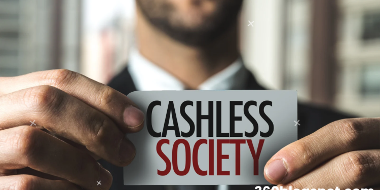 Illustration showing the social and economic effects of a cashless policy in society
